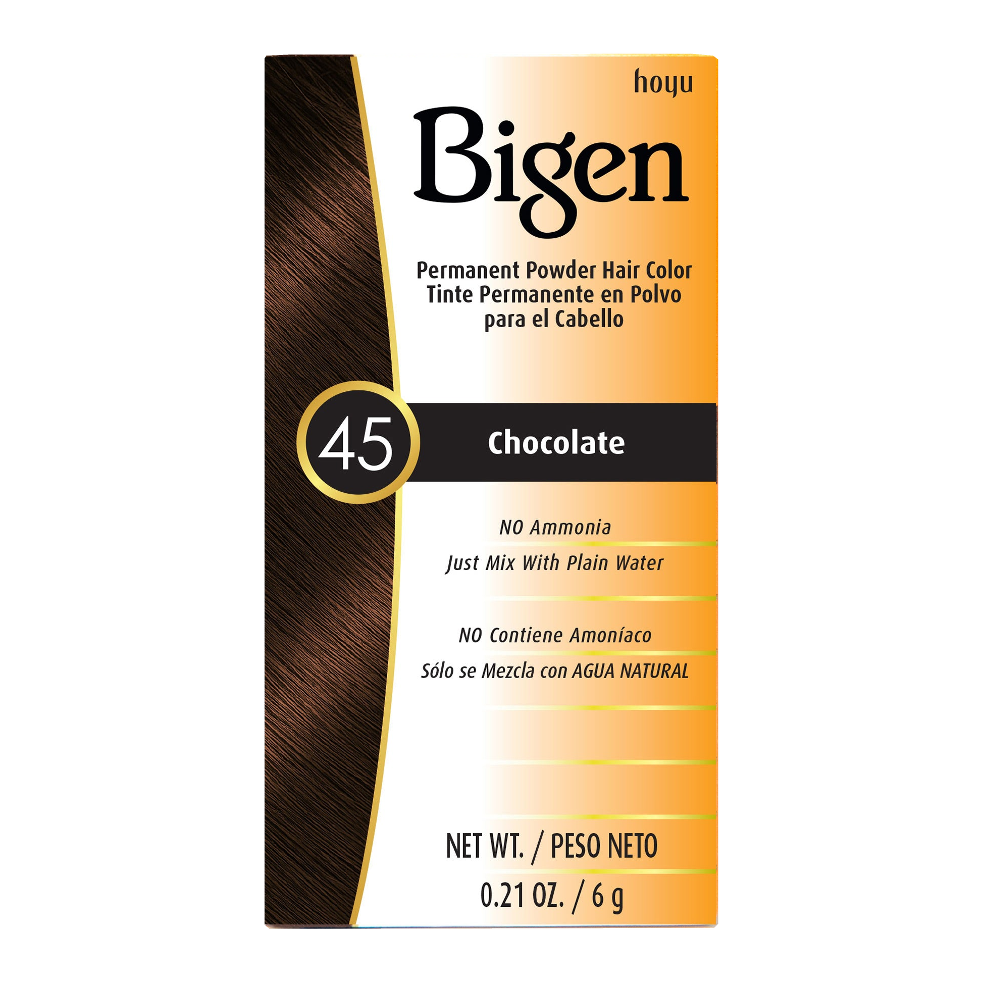 Permanent Powder Hair Color - 45 Chocolate, 0.21 oz / 6 g