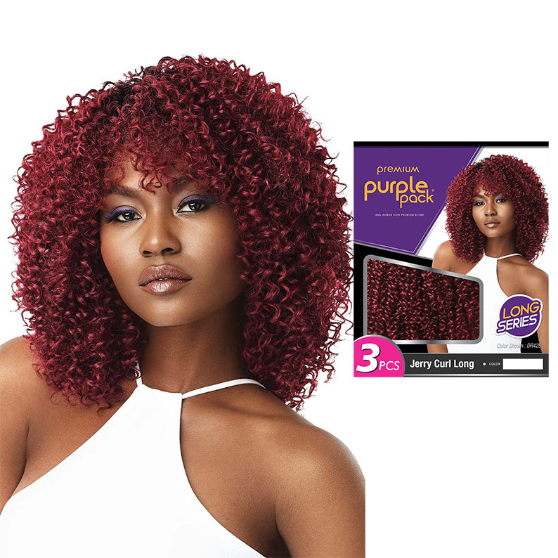 Purple Pack 3pcs Jerry Curl Long