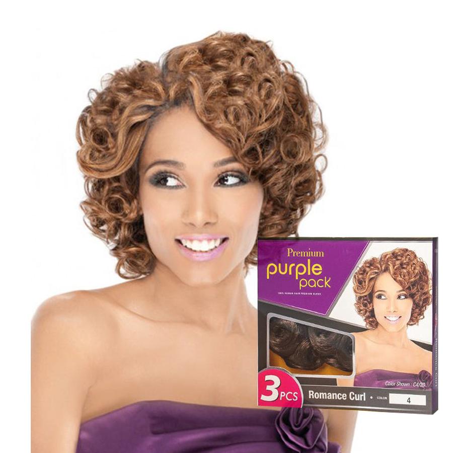 Purple Pack 3pcs Romance Curl 8"-8"-8"