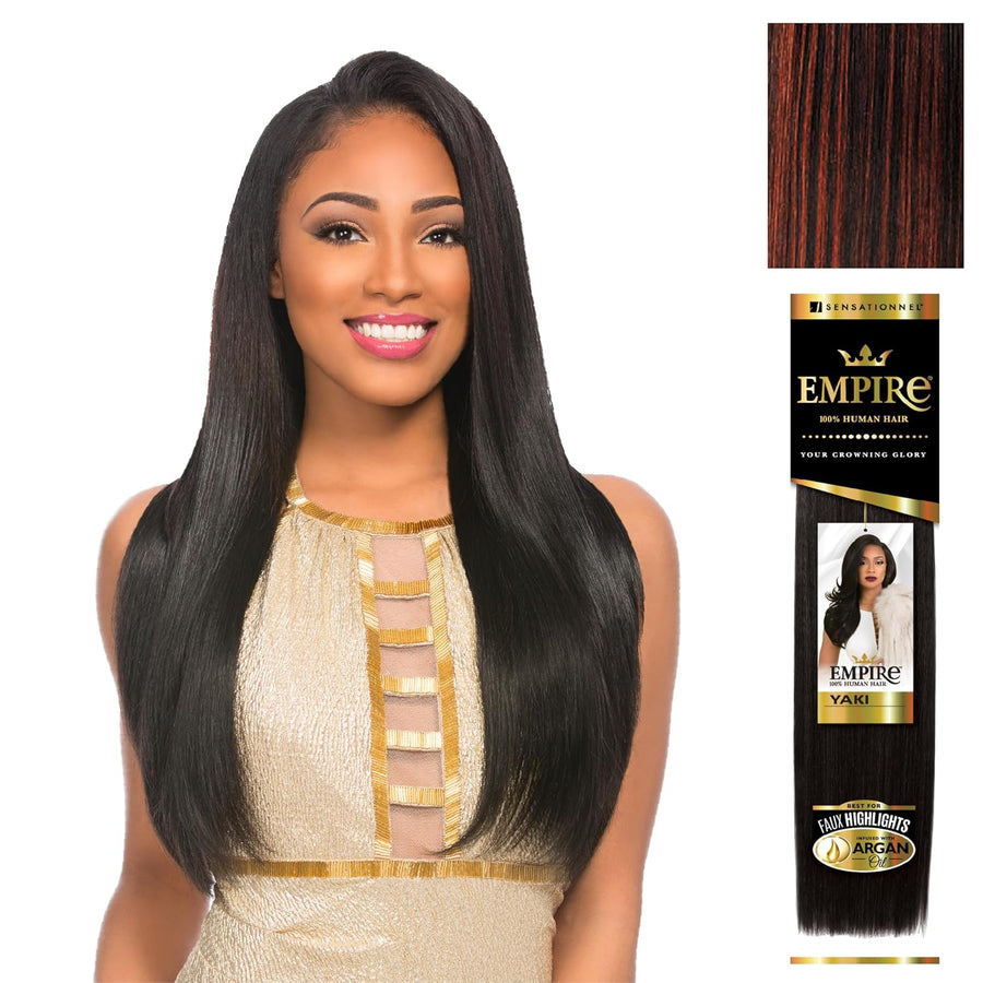 SENSATIONNEL EMPIRE HUMAN HAIR YAKI 10" COLOR S1B/350