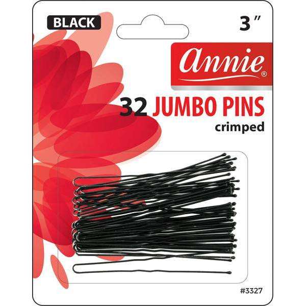 ANNIE #3327 JUMBO HAIR PINS 32 PCS BLACK
