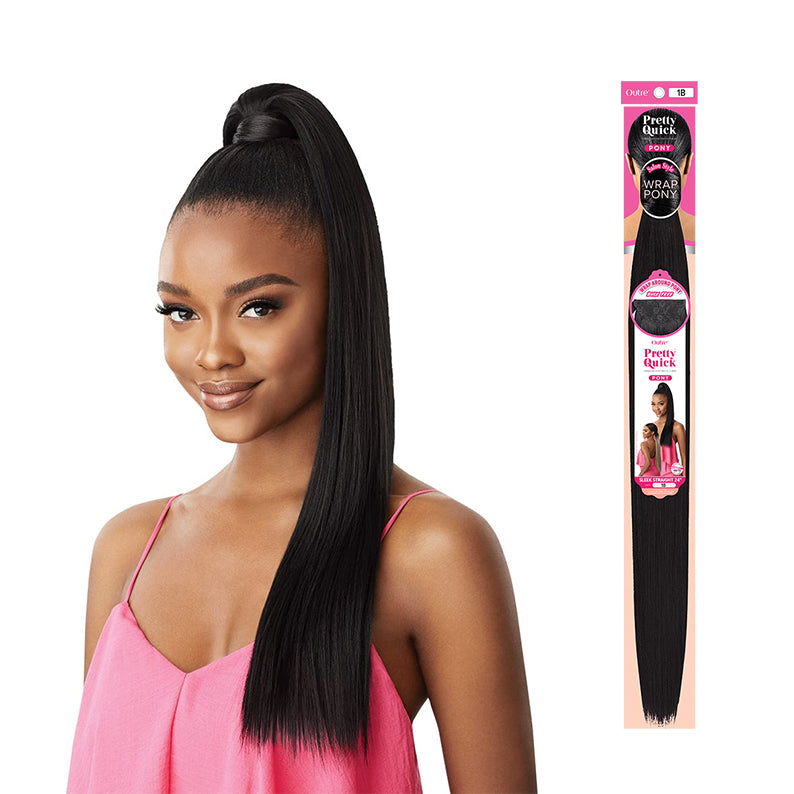 OUTRE PRETTY QUICK WRAP PONY SLEEK STRAIGHT 24