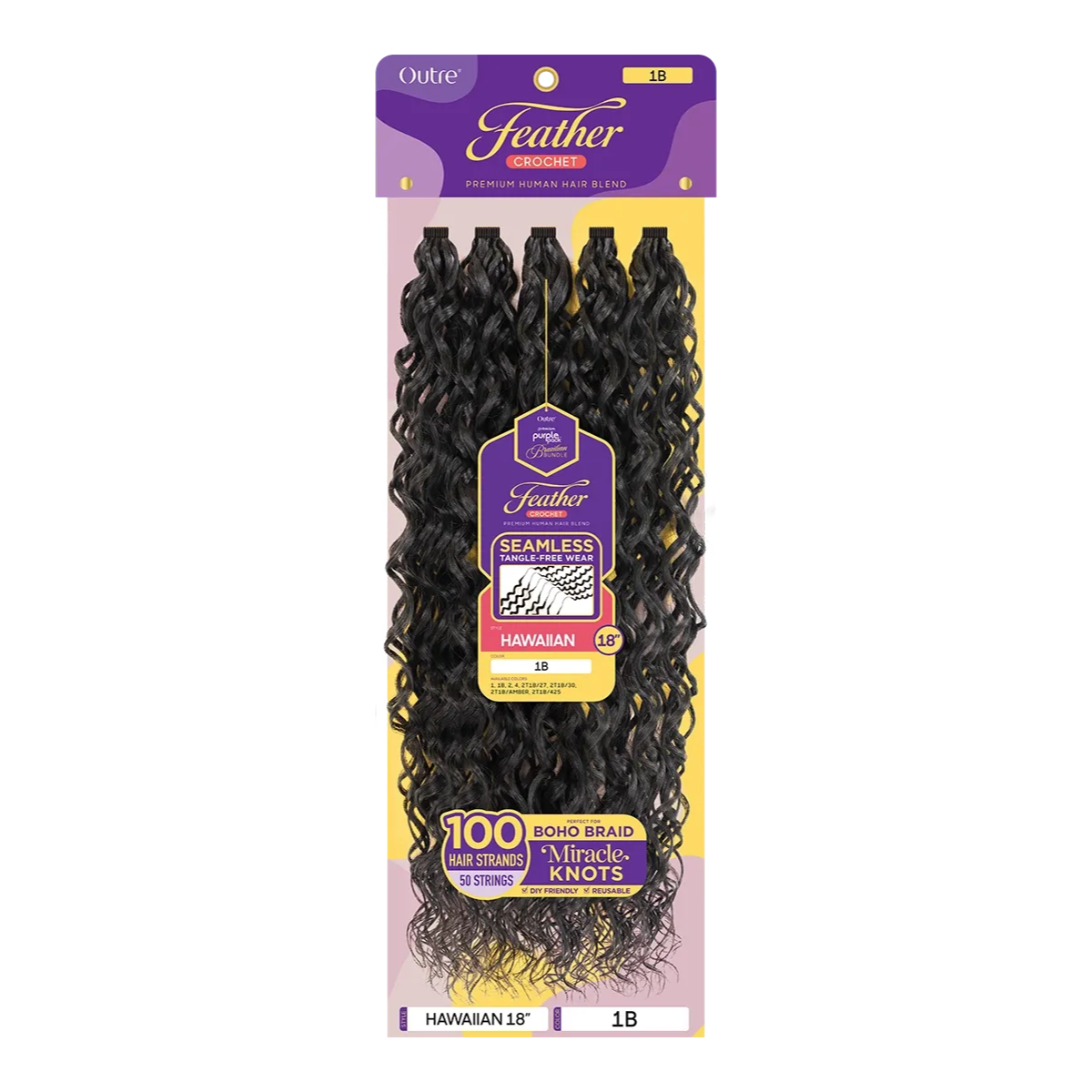 PURPLE BRAZILIAN FEATHER HAWAIIAN 18 #LAT