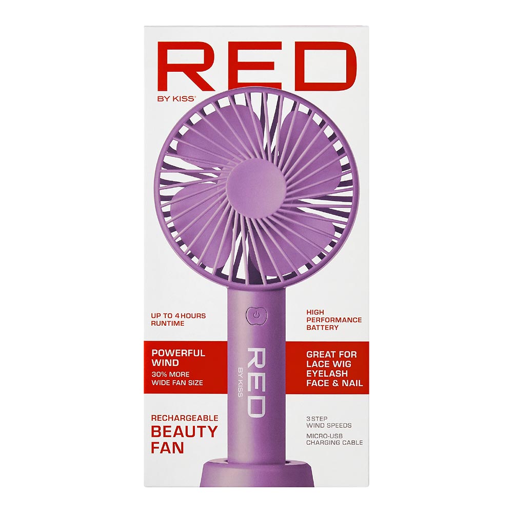 RED RECHARGEABLE BEAUTY FAN (PURPLE)