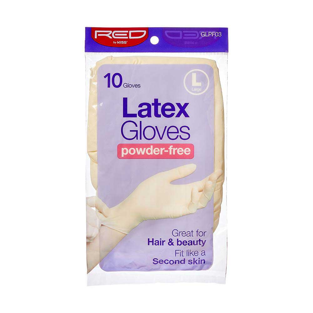 RED BY KISS LATEXGLOVES POWDER-FREE 10 #L