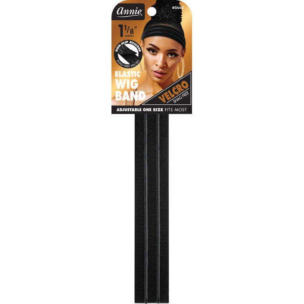 ANNIE VELCRO WIG BAND 3CM SILICONE GRIP BLACK