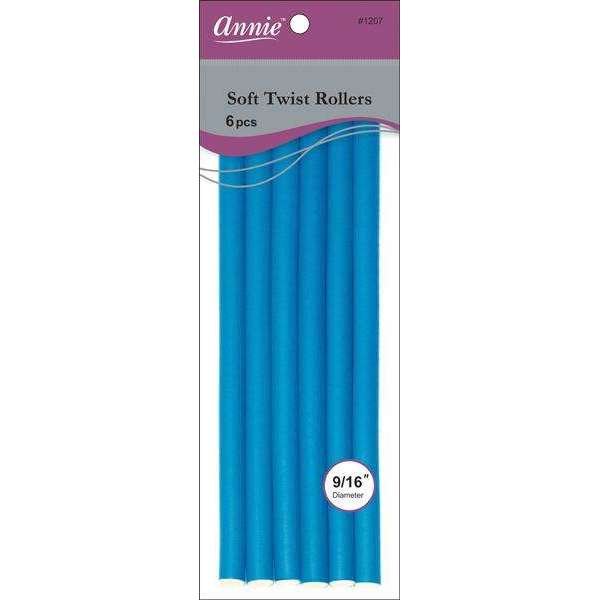 Annie Soft Twist Rollers 9/16" XL Blue (6pcs) *1207