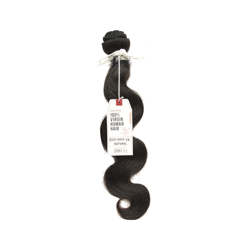 100% VIRGIN HUMAN BODY WAVE 18IN #NAT/BLK