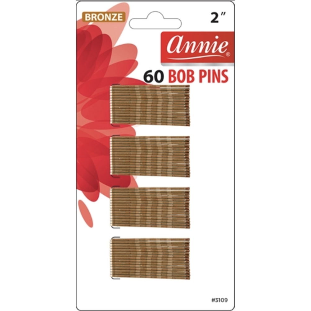 ANNIE #3109 BOB PINS 60-BRONZE 2 CARD