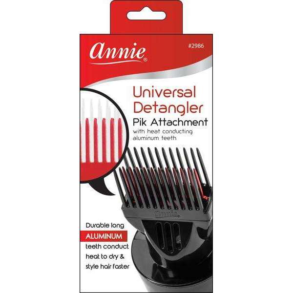 ANNIE UNIVERSAL FIT DETANGLER HAIR DRYER PIK BLACK