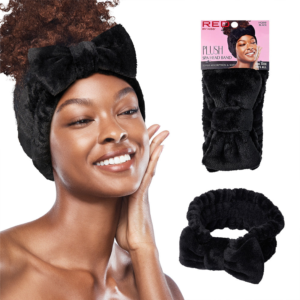 RED PLUSH SPA HEADBAND