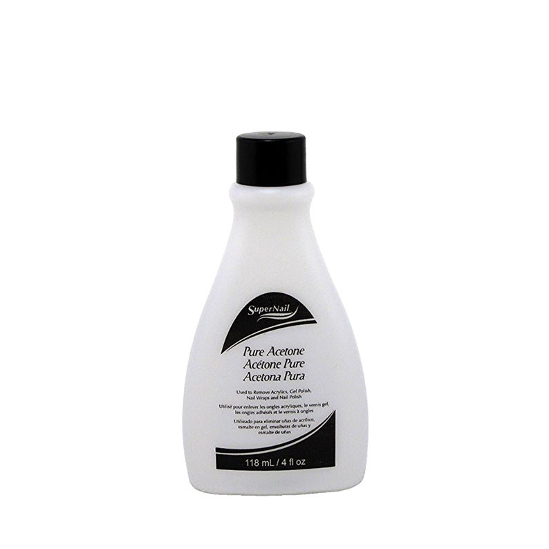 SUPER NAIL PURE ACETONE-CLEAR 4 OZ, 4 OZ