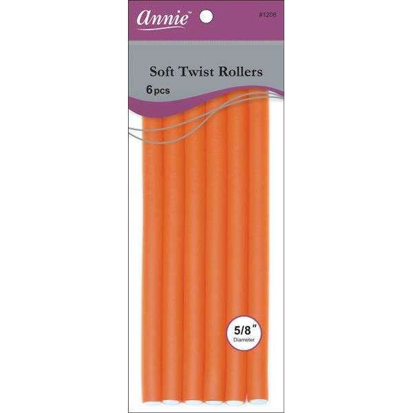 Annie Soft Twist Rollers 5/8" XL Orange (6pcs) *1208
