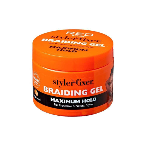 RED BY KISS STYLER FIXER BRAIDING GEL MAXIMUM HOLD 6OZ
