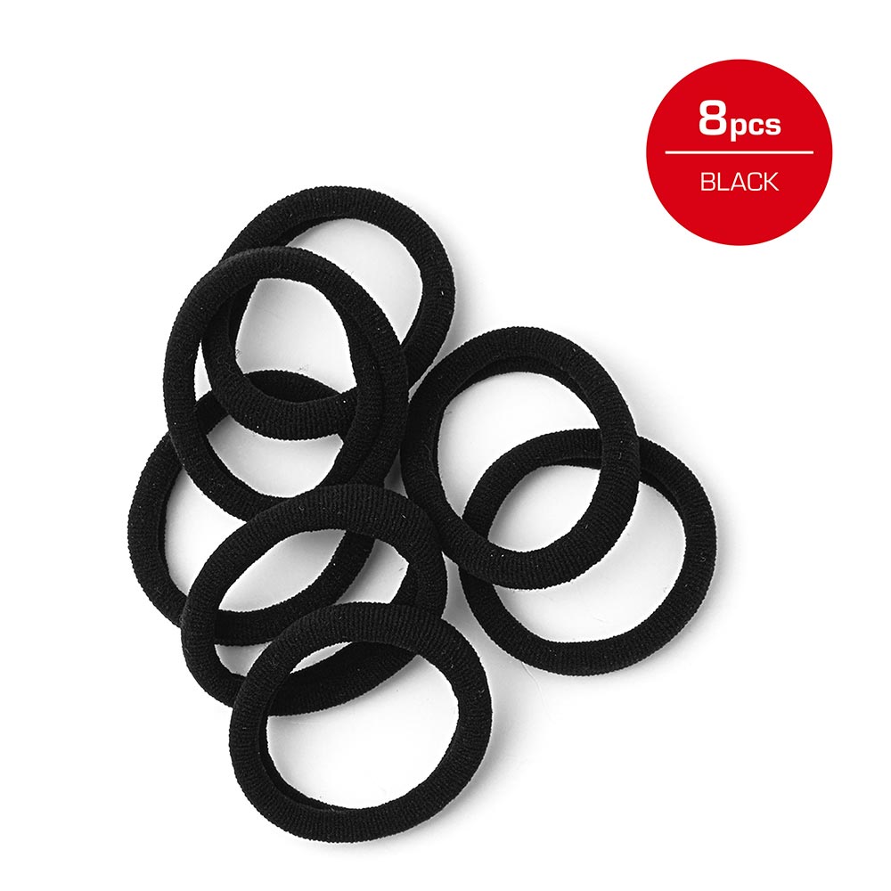 Ponytail Holder 8pcs [Small] [Black] #HEB21