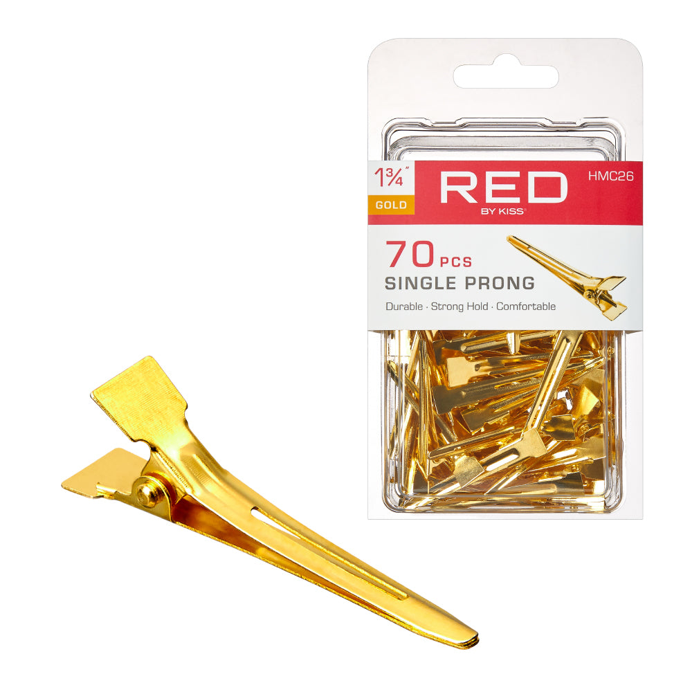 RD SINGLE PRONG CLIPS 70PCS GOLD HMC26