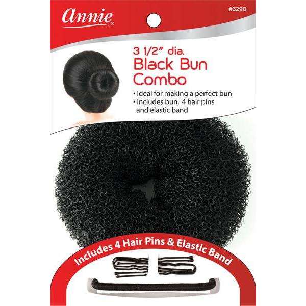 ANNIE HAIR BUN COMBO 3.5IN BLACK