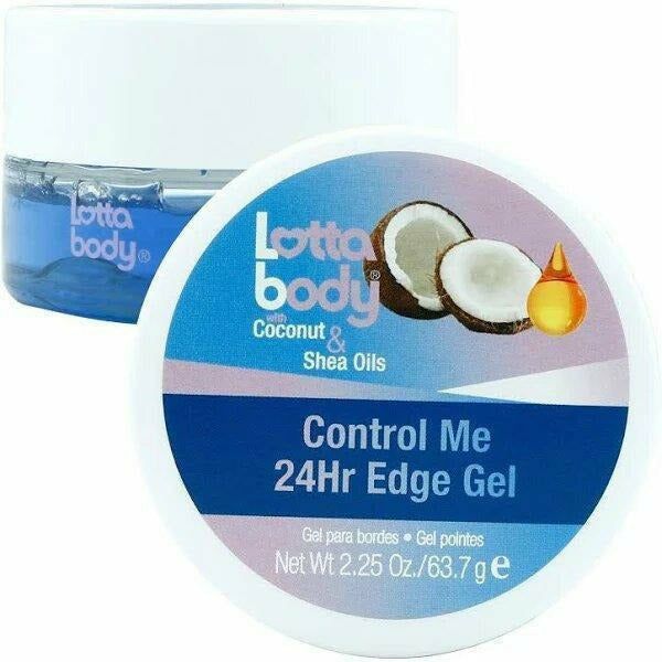 LOTTABODY COCONUT & SHEA OILS CONTROL ME 24HR EDGE GEL, 2.25 oz