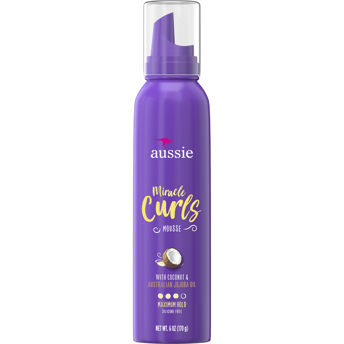 AUSSIE MIRACLE CURLS MOUSSE 6 OUNCE (MAXIMUM HOLD), 6 OUNCE