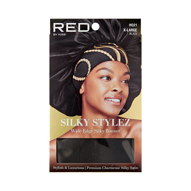 KISS SILKY STYLEZ WIDE BONNET XL #BLACK