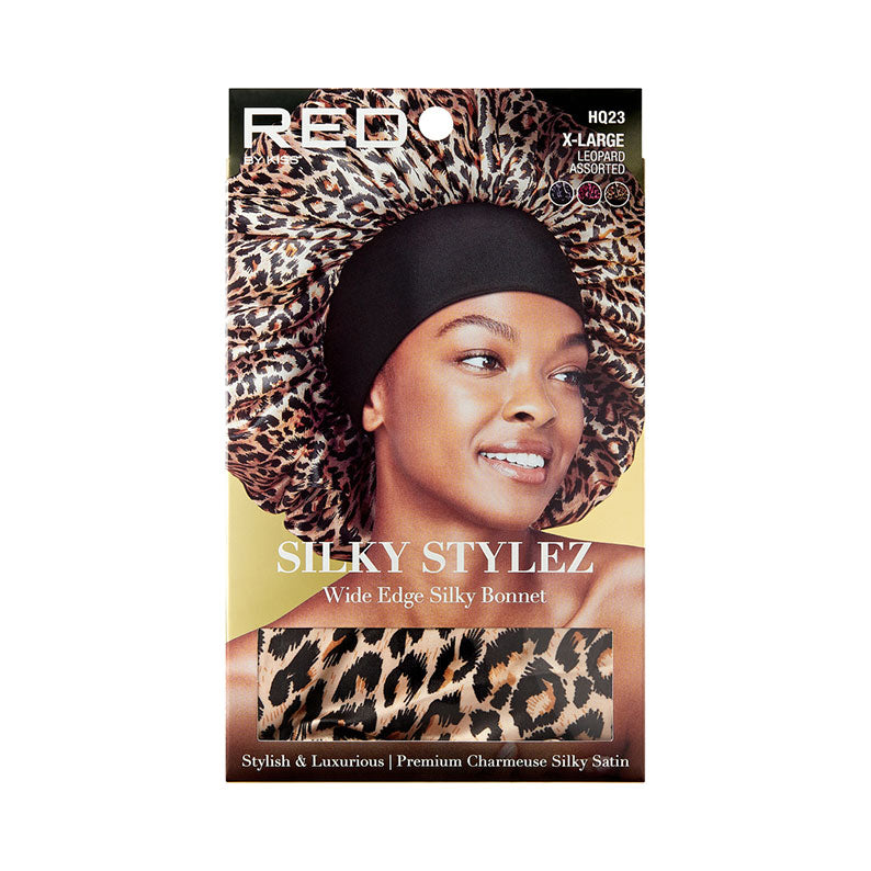 KISS SILKY STYLEZ WIDE BONNET XL #LEOPARD