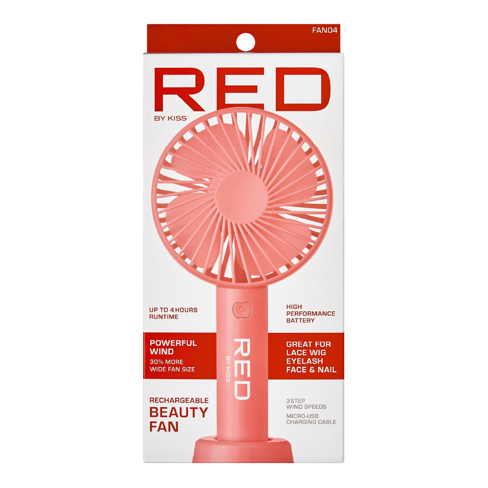 RED RECHARGABLE BEAUTY FAN (PINK)