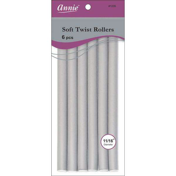 Annie Soft Twist Rollers 11/16" XL Gray (6pcs) *1209